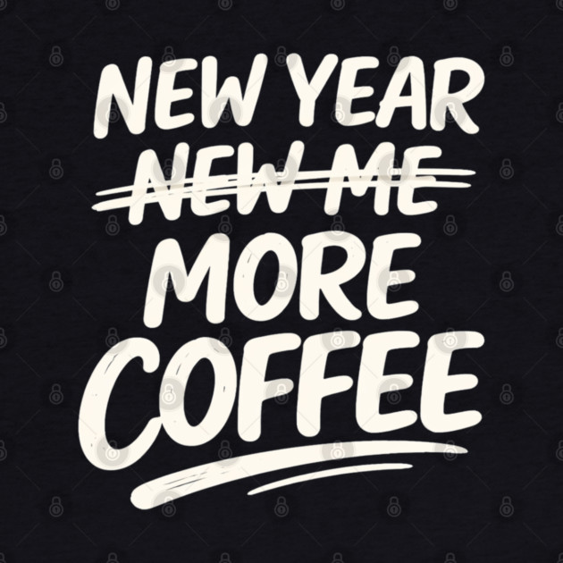 New Year More Coffee Funny Sarcastic Resolution Quote by shirtlux