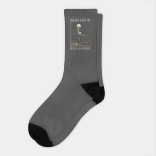 Funny Heart Says Pit Knees Say Balcony Retro Music Socks