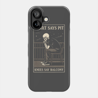 Funny Heart Says Pit Knees Say Balcony Retro Music Phone Case