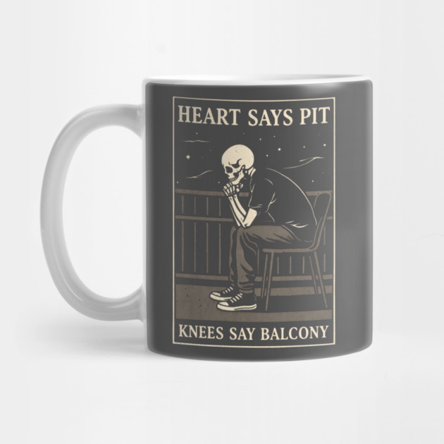 Funny Heart Says Pit Knees Say Balcony Retro Music by shirtlux