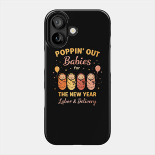 Groovy Happy New Year Labor and Delivery L&D Nurse Fireworks Phone Case