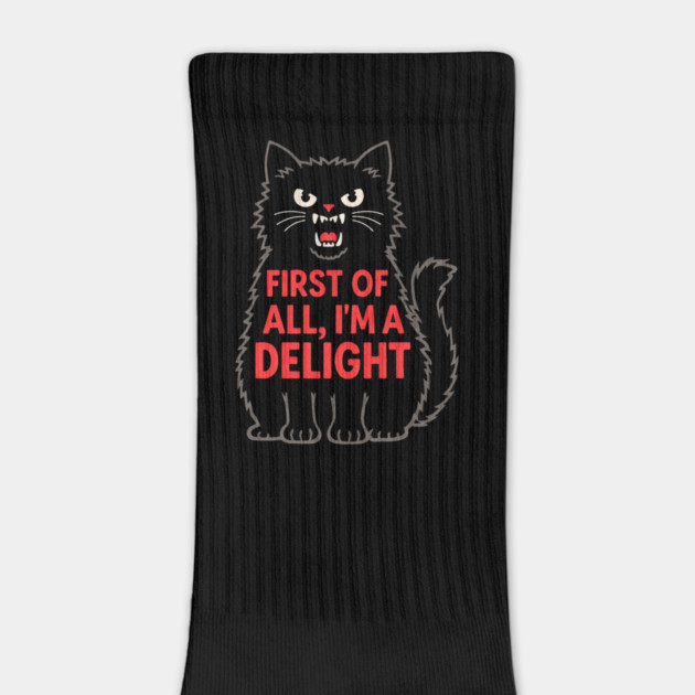 First of All I'm a Delight Roaring Black cat by shirtlux