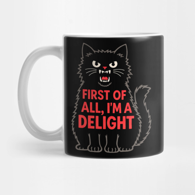 First of All I'm a Delight Roaring Black cat by shirtlux