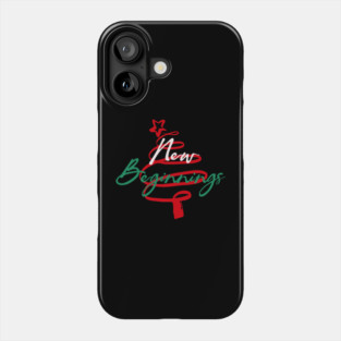 New Beginnings 2026 Themed Holiday Tee Phone Case