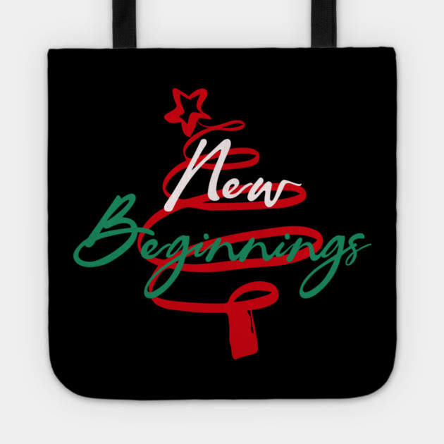 New Beginnings 2026 Themed Holiday Tee Tote by TurnEffect