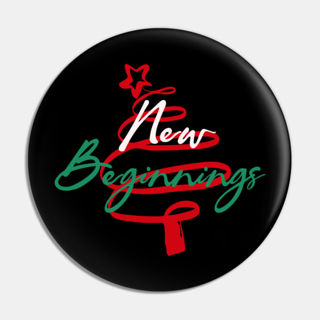 New Beginnings 2026 Themed Holiday Tee Pin by TurnEffect