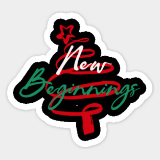 New Beginnings 2026 Themed Holiday Tee Magnet