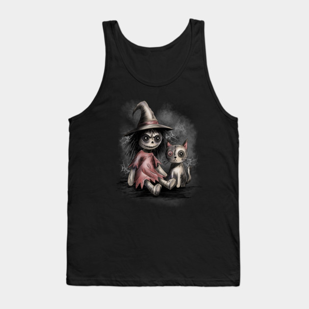 Ragdoll Witch and Cat Tank Top by H. R. Sinclair