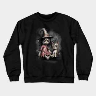 Ragdoll Witch and Cat Crewneck Sweatshirt