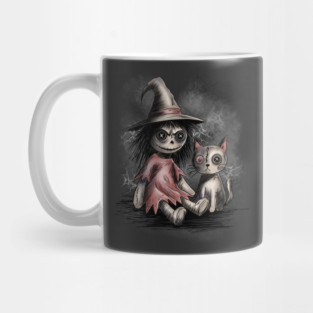 Ragdoll Witch and Cat Mug