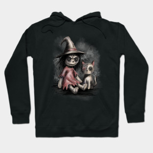 Ragdoll Witch and Cat Hoodie