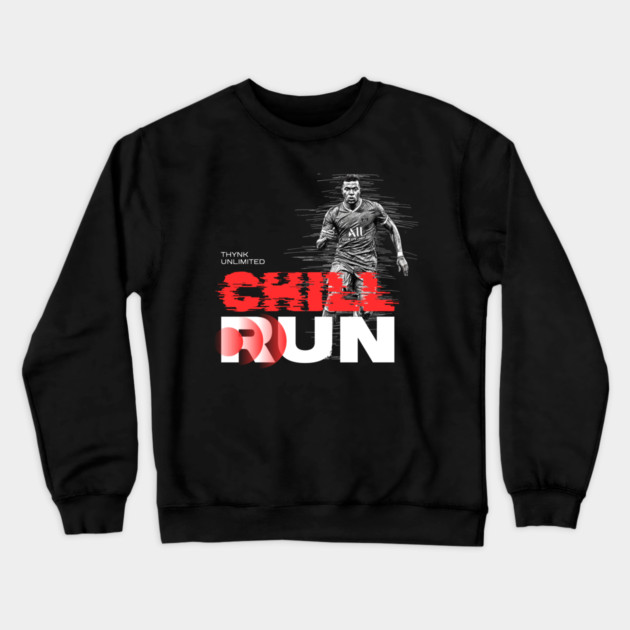 Chill Run | Smooth Pace, Calm Mind, Endless Flow Crewneck Sweatshirt by Muhammad Naveed Khan