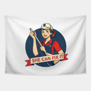 She Can Fix It | Strong Mind, Skilled Hands, Fearless Energy Tapestry