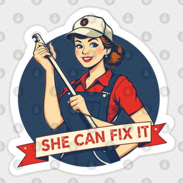 She Can Fix It | Strong Mind, Skilled Hands, Fearless Energy Sticker by Muhammad Naveed Khan