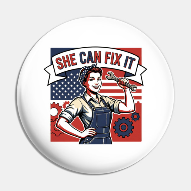 She Can Fix It | Built Strong, Thinks Smart, Gets It Done Pin by Muhammad Naveed Khan