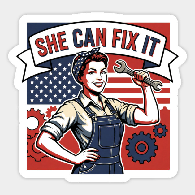 She Can Fix It | Built Strong, Thinks Smart, Gets It Done Magnet by Muhammad Naveed Khan