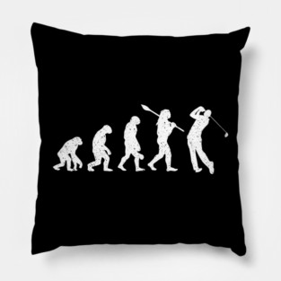 Evolution Of Golfer Dad Grandpa Golfing Lover Golf Player Pillow