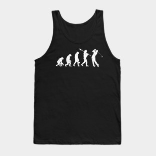 Evolution Of Golfer Dad Grandpa Golfing Lover Golf Player Tank Top
