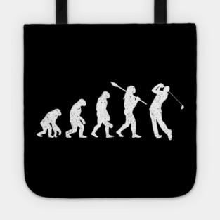 Evolution Of Golfer Dad Grandpa Golfing Lover Golf Player Tote