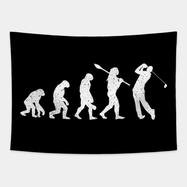 Evolution Of Golfer Dad Grandpa Golfing Lover Golf Player Tapestry by yangho