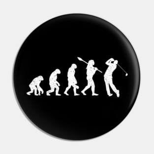 Evolution Of Golfer Dad Grandpa Golfing Lover Golf Player Pin