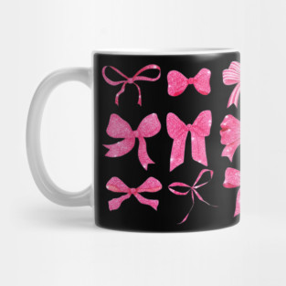 Pink Glitter Bows Girly Aesthetic Preppy Girly Girl Mug