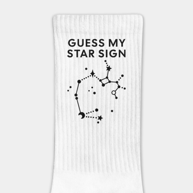 Guess My Star Sign – Sagittarius Zodiac, Astrology Constellation - Black Print by Designed By Marty