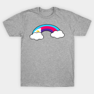 Polyamory Rainbow Pride Flag in the Clouds T-Shirt
