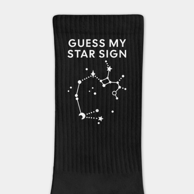 Guess My Star Sign – Sagittarius Zodiac, Astrology Constellation - White Print by Designed By Marty