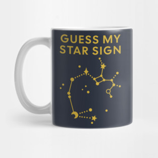 Guess My Star Sign – Sagittarius Zodiac, Astrology Constellation - Classic Gold Print Mug