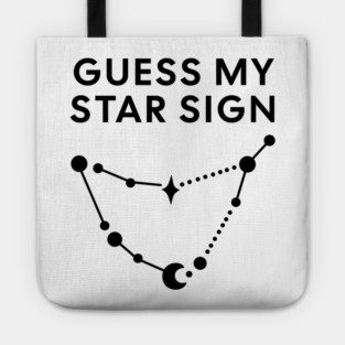 Guess My Star Sign – Capricorn Zodiac, Astrology Constellation - Black Print Tote