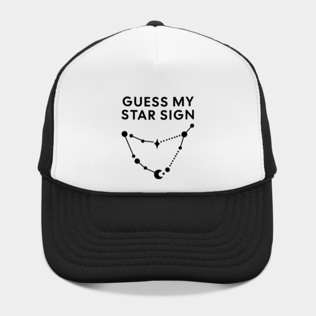 Guess My Star Sign – Capricorn Zodiac, Astrology Constellation - Black Print by Designed By Marty