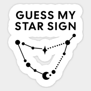 Guess My Star Sign – Capricorn Zodiac, Astrology Constellation - Black Print Magnet