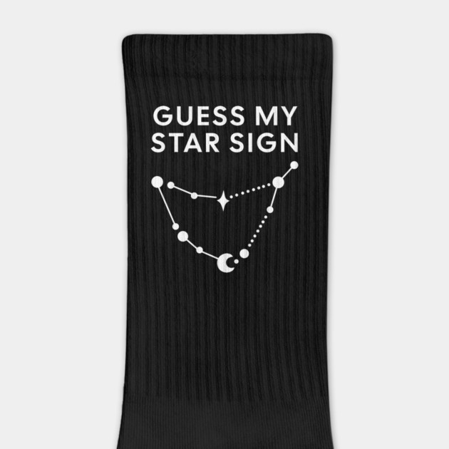 Guess My Star Sign – Capricorn Zodiac, Astrology Constellation - White Print by Designed By Marty