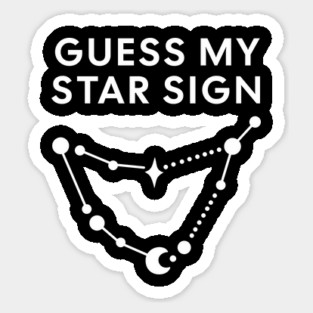 Guess My Star Sign – Capricorn Zodiac, Astrology Constellation - White Print Magnet