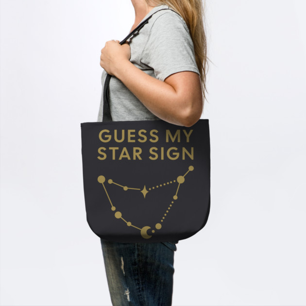 Guess My Star Sign – Capricorn Zodiac, Astrology Constellation - Antique Gold Print by Designed By Marty