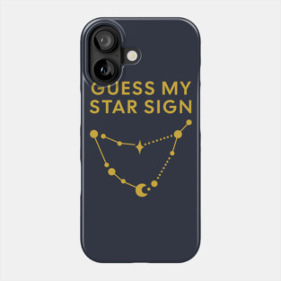 Guess My Star Sign – Capricorn Zodiac, Astrology Constellation - Classic Gold Print Phone Case
