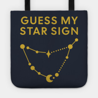 Guess My Star Sign – Capricorn Zodiac, Astrology Constellation - Classic Gold Print Tote