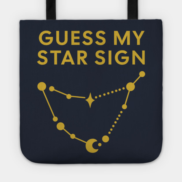 Guess My Star Sign – Capricorn Zodiac, Astrology Constellation - Classic Gold Print Tote by Designed By Marty
