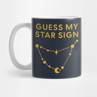 Guess My Star Sign – Capricorn Zodiac, Astrology Constellation - Classic Gold Print Mug