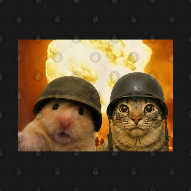 Funny Cat Hamster Explosion Selfie by Luxinda