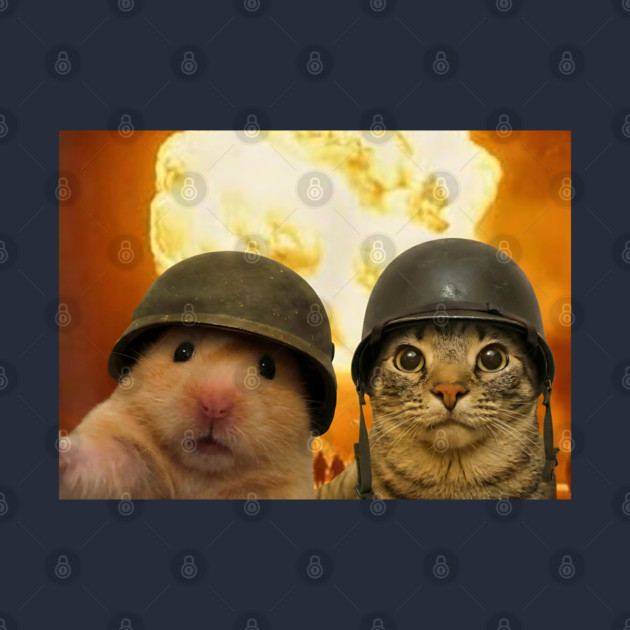 Funny Cat Hamster Explosion Selfie by Luxinda