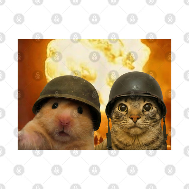 Funny Cat Hamster Explosion Selfie by Luxinda