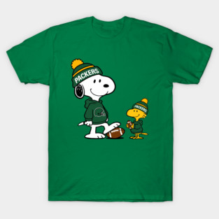 Green Bay Packers - Snoopy & Woodstock Football Style M015 T-Shirt