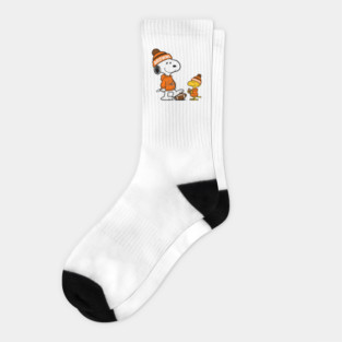 Cleveland Browns - Snoopy & Woodstock Football Style M037 Socks