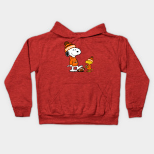 Cleveland Browns - Snoopy & Woodstock Football Style M037 Kids Hoodie
