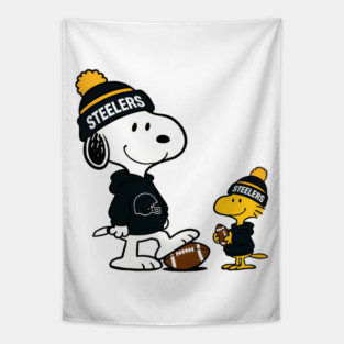Pittsburgh Steelers - Snoopy & Woodstock Football Style M039 Tapestry