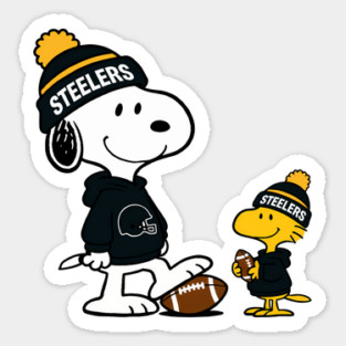 Pittsburgh Steelers - Snoopy & Woodstock Football Style M039 Magnet