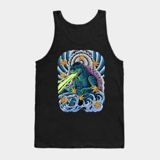 King Of Monsters Japan Tatto Style Tank Top