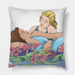 Cute Lesbian Couple Pillow